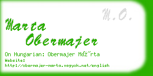 marta obermajer business card